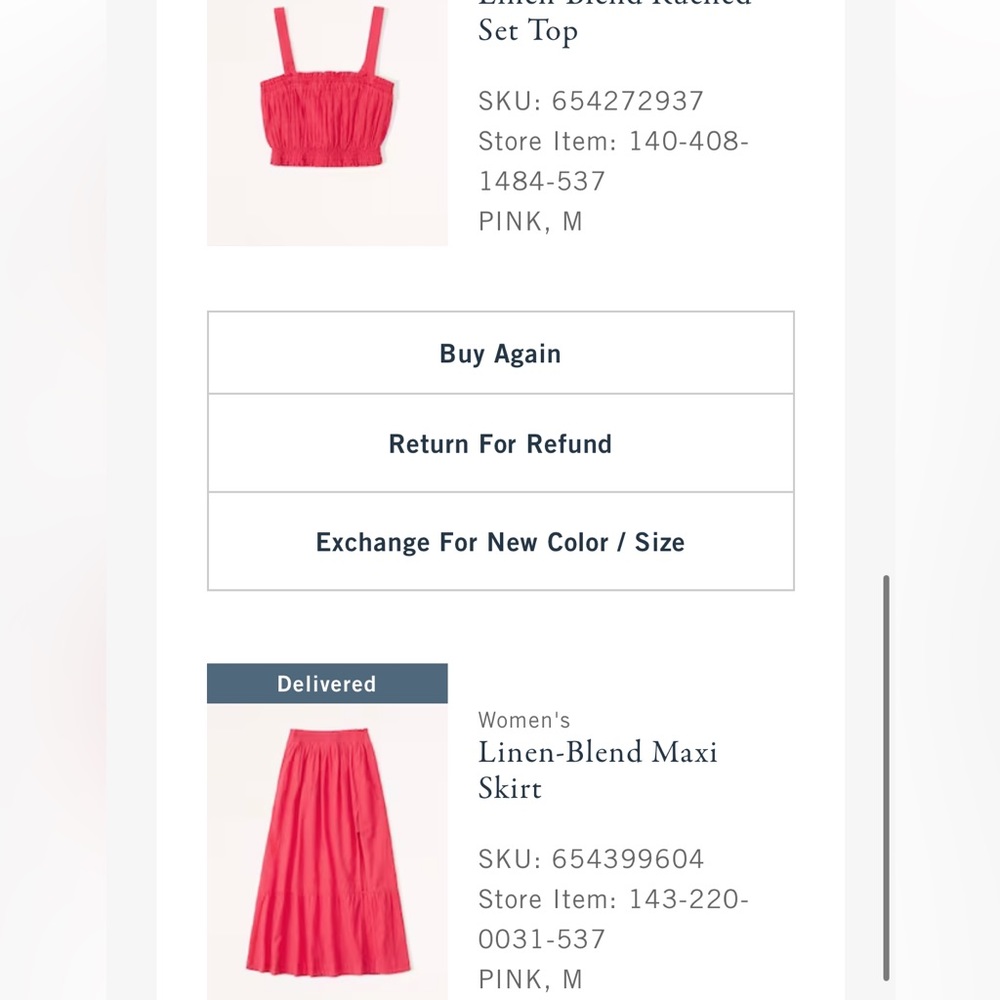 Abercrombie and Fitch set